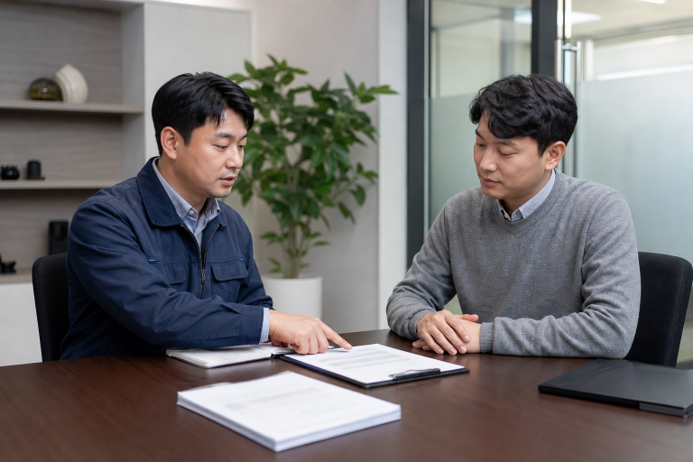 폐기물 위탁처리 계약 처리 현장 참고 이미지